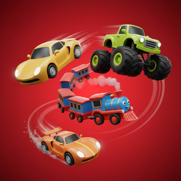 Cars, Trucks, Trains & Tracks