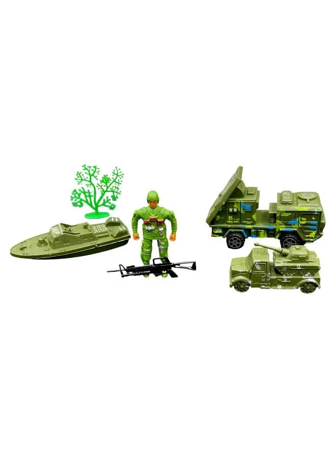 Special Forces Military Toy Set with Combat Vehicles and Soldier Figure
