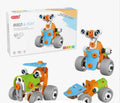 62PCS Child Educational 3-in-1 DIY Assembly 3D Vehicle Puzzle Model Toys Stem Intellectual Plastic Building Block Play Toys Kit for Kids