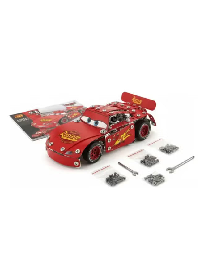 Meccano Metal Disney Cars Toy, Red Racing Car Model Kit, Can Be Disassembled and Reassembled
