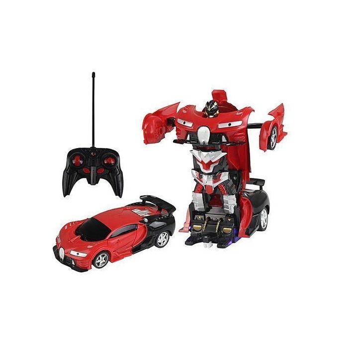 Transforming Remote Control Robot Car - Red/Black