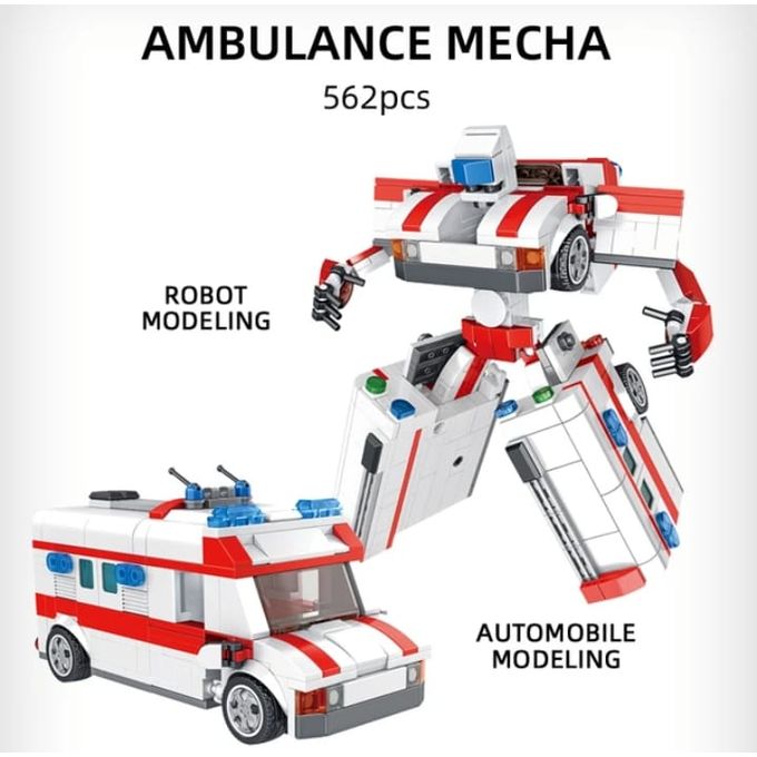 Panlos 659013 Builder 2in1 Ambulance Robot 5 Models 562 Parts