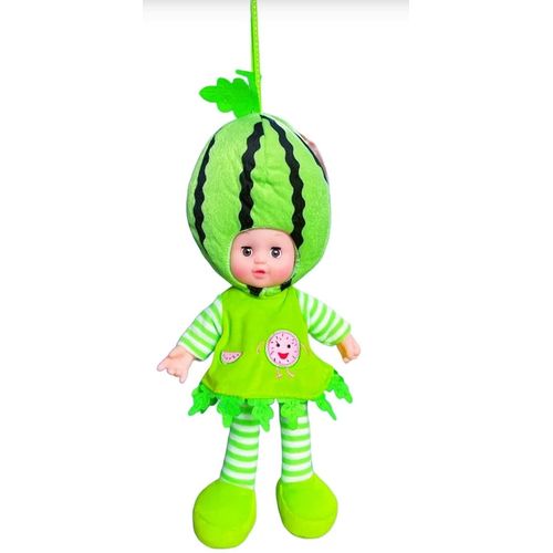Soft Fruit Head Stuffed Musical Doll Toy For Girls Color