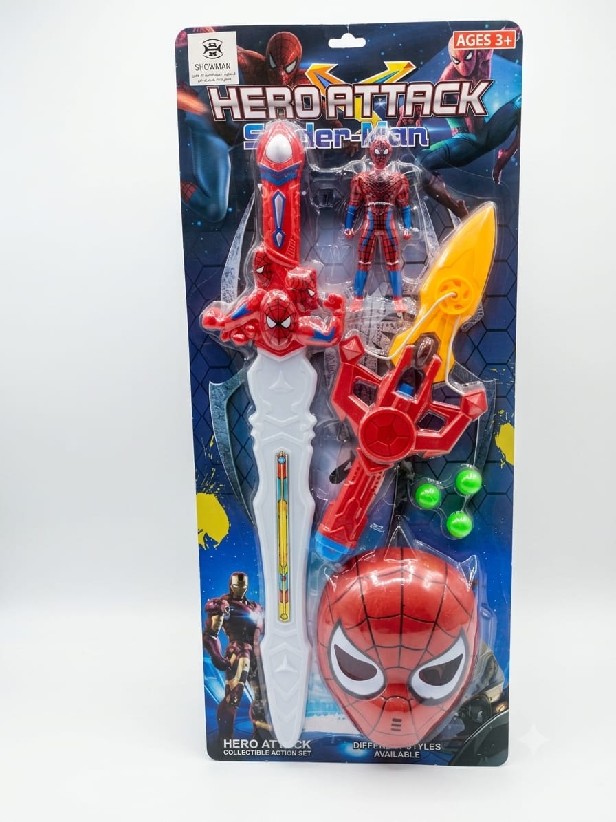 Spider-Man set (2 swords, mask and one action figures)