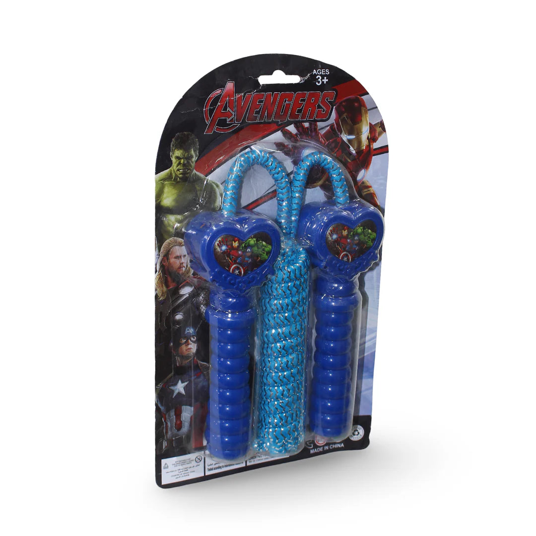 Marvel Avengers Jump Rope Heart-Shaped Handles – Blue