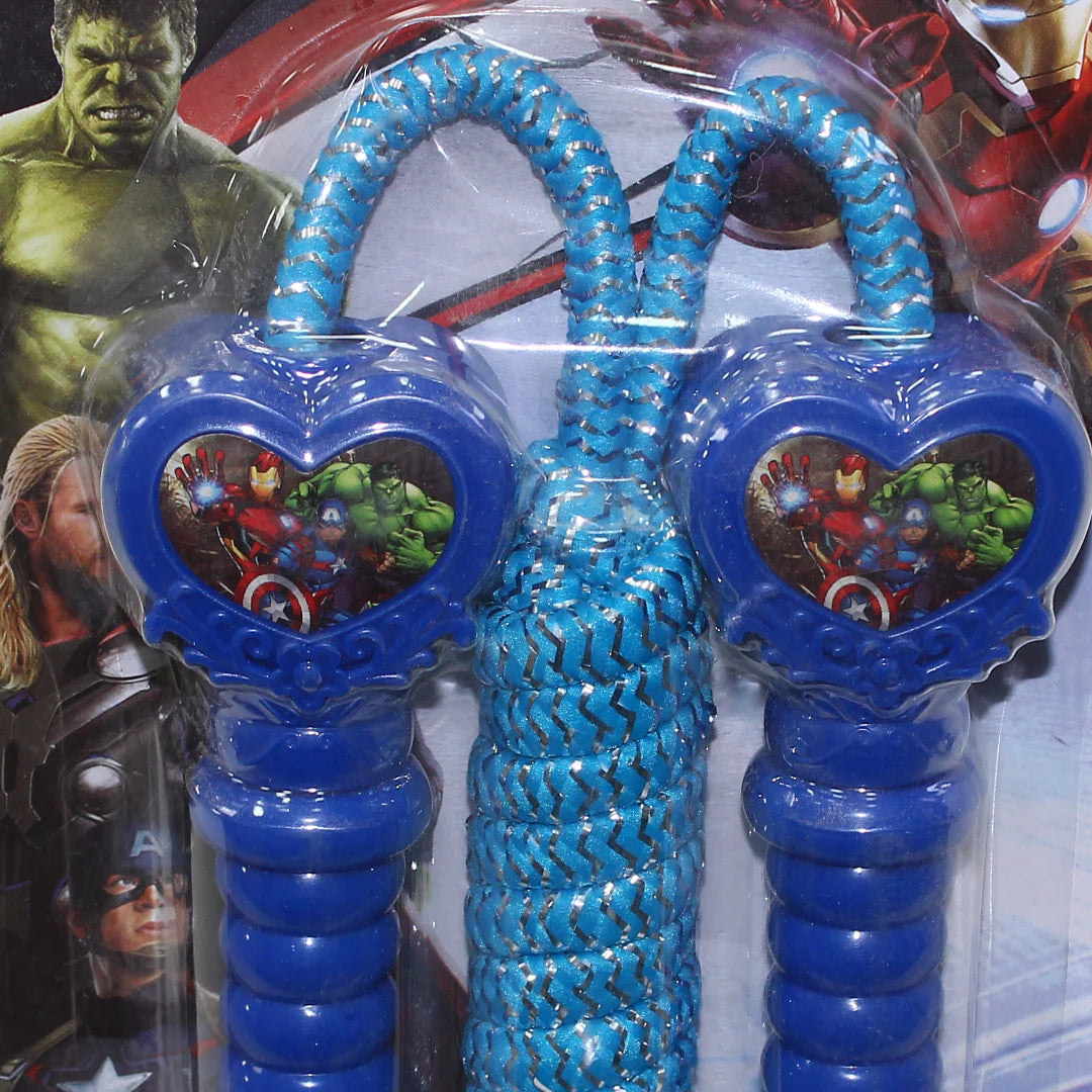 Marvel Avengers Jump Rope Heart-Shaped Handles – Blue
