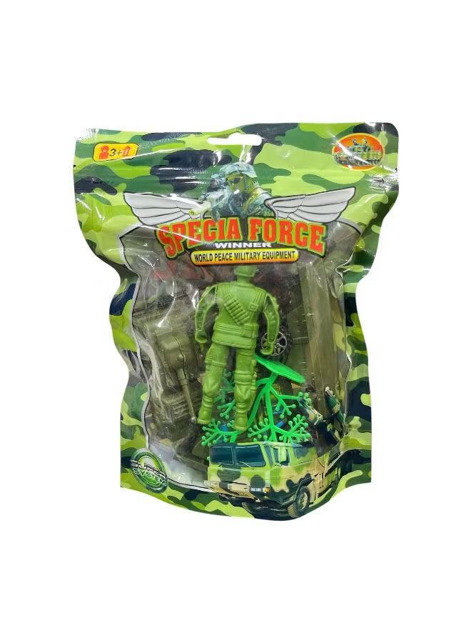Special Forces Military Toy Set with Combat Vehicles and Soldier Figure