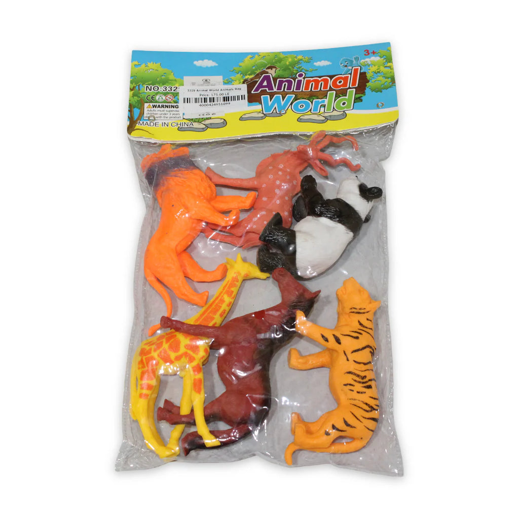 Animal World Wildlife Figures Set – 6 Pcs