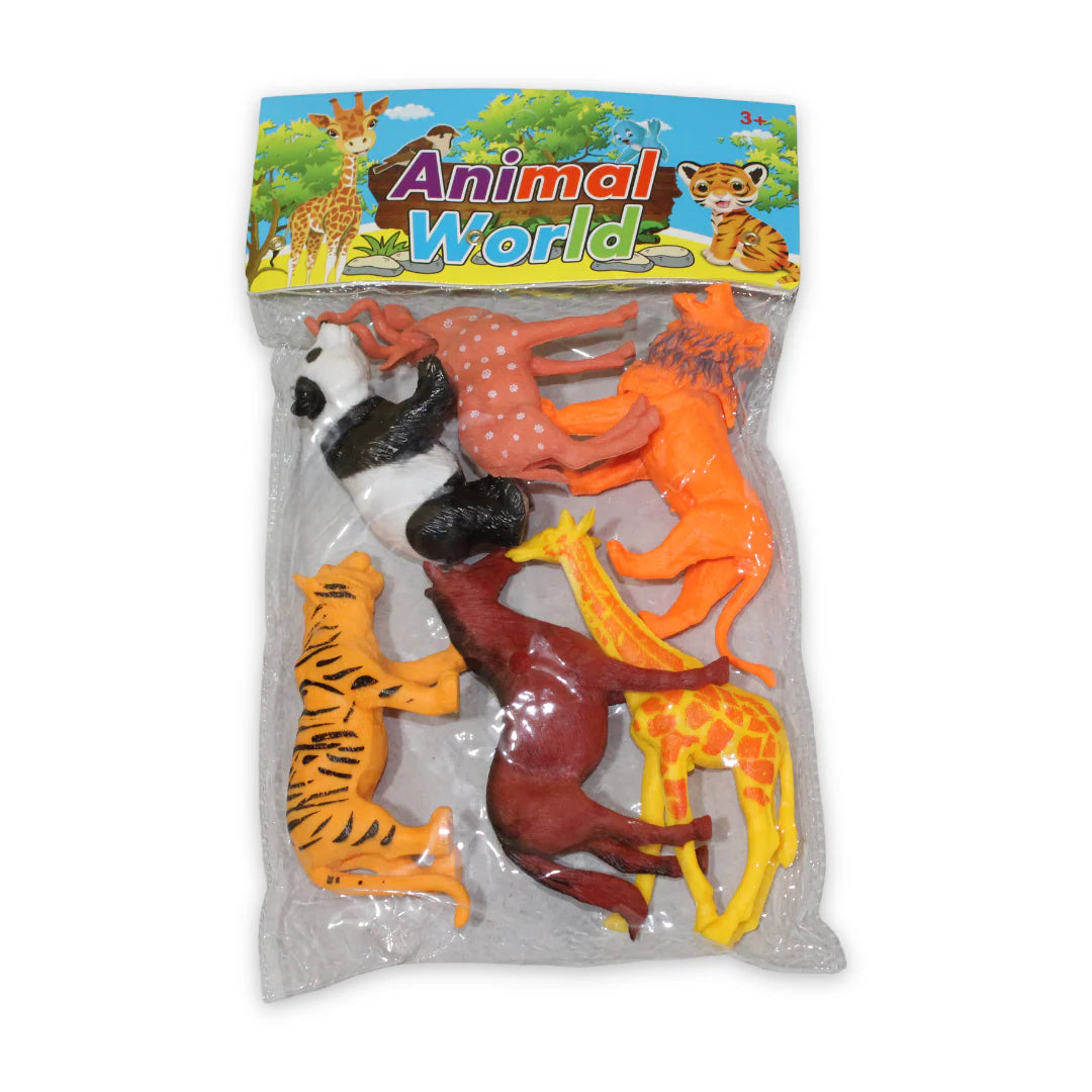 Animal World Wildlife Figures Set – 6 Pcs