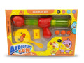 Aerodynamics Gun play set features a colorful yellow duck target