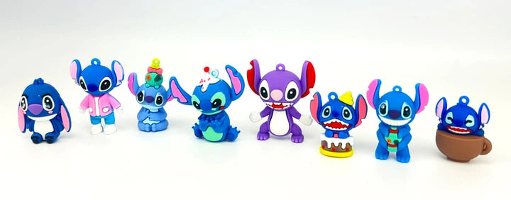 Set of silicone figures Lilo and Stitch 8 pcs
