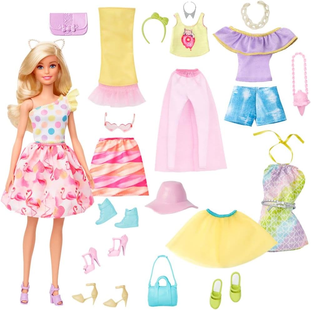 Barbie doll with a complete set of clothes and accessories