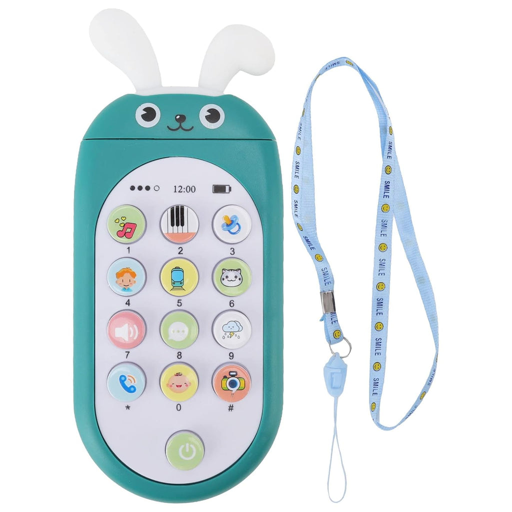 Electronic Baby Phone Toy, Mobile Phone Toy Communication Skills Early Education for Parent Child Play Green