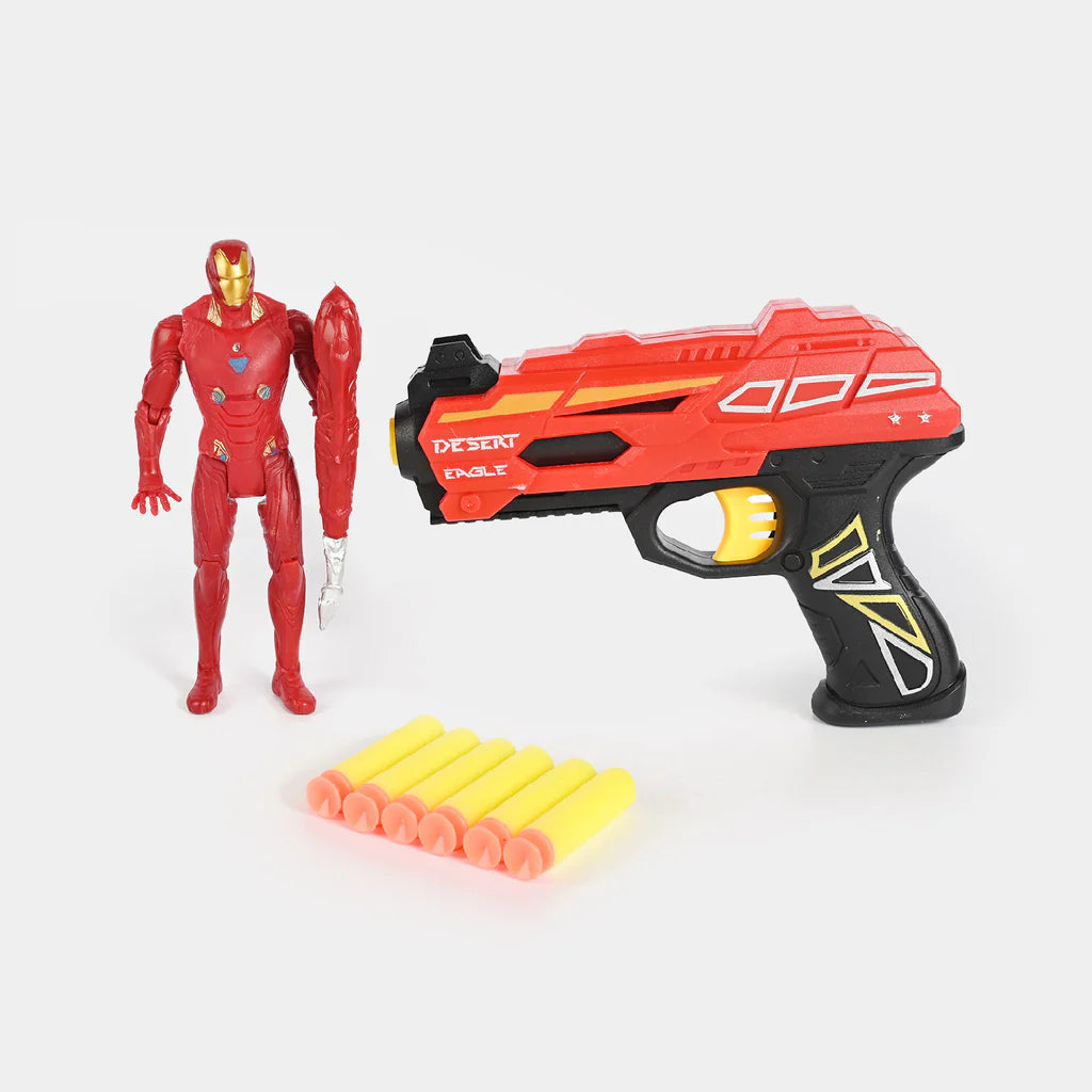 Action Figure Soft Dart Target gun Play Set For Kids
