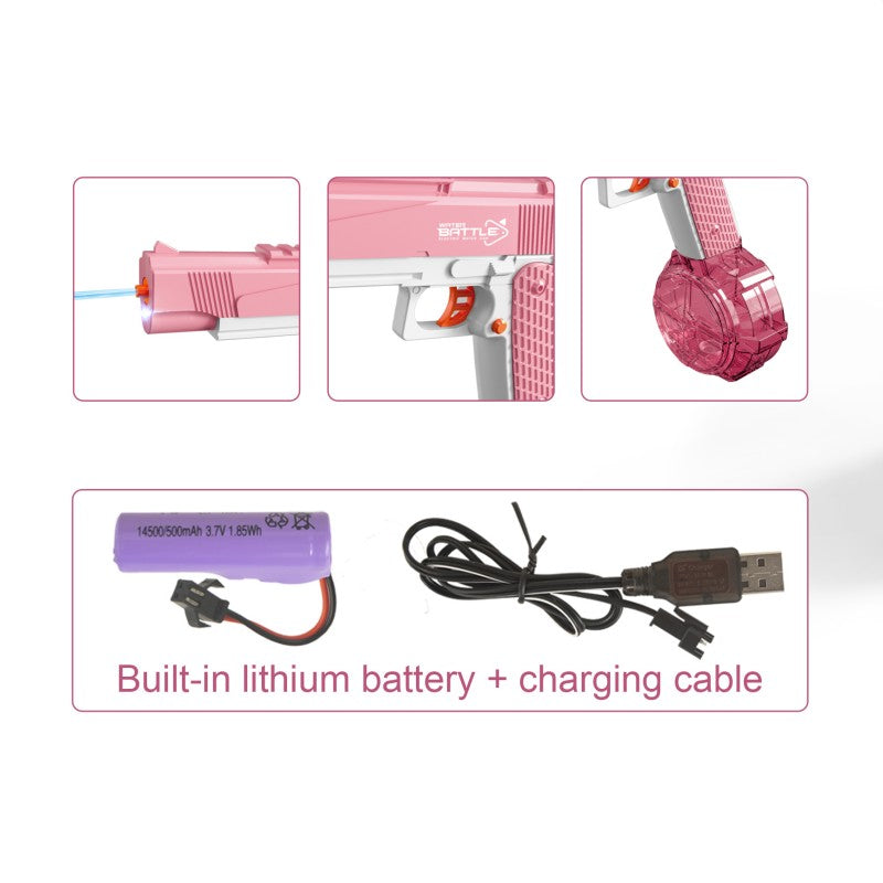 Rechargeable Automatic Water Gun Toy with light