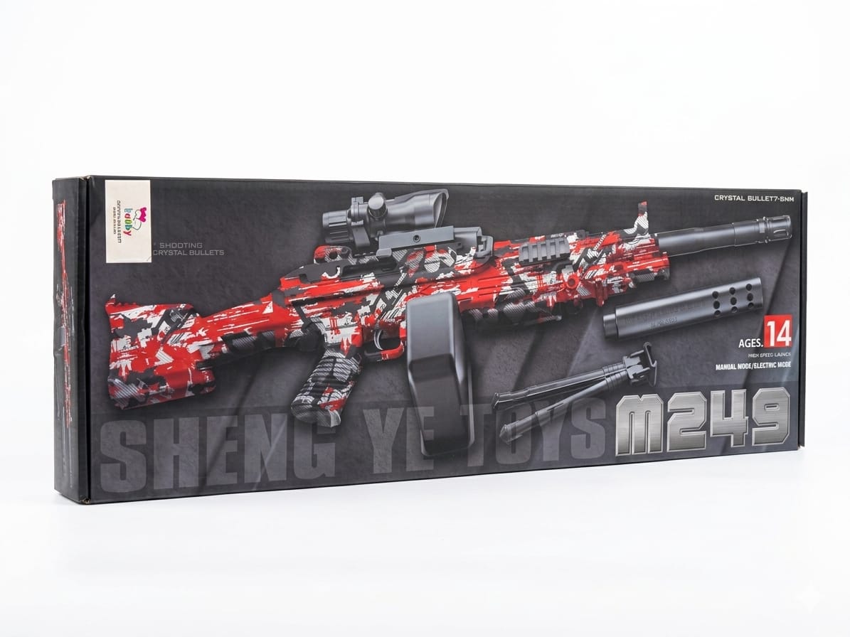Electric + manual shooting gun with crystal bullets
