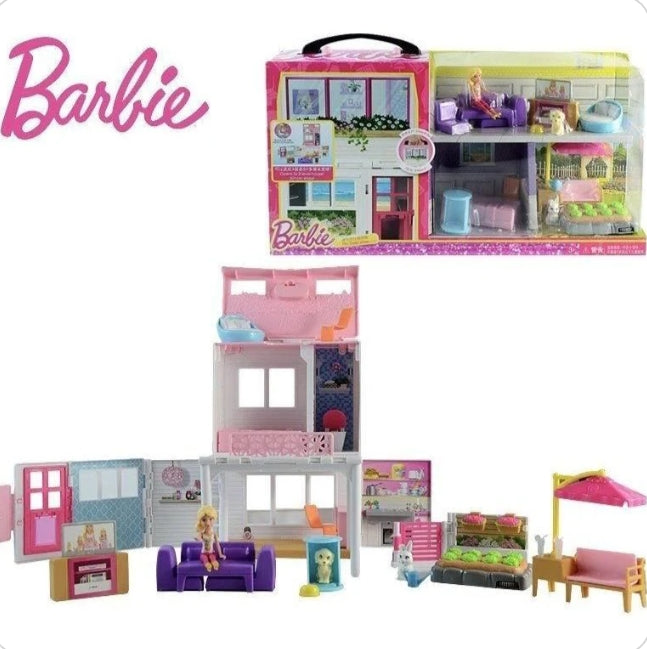 Barbie Mini Barbie House DVT70 - Compact Dollhouse for Children
