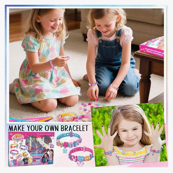 Bracelet Making Kit, Brazilian Beads Kit for Bracelets, Trendy Fun Easy to Use Simple Hobbies for Girls 10 Years Old