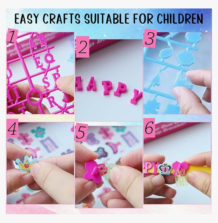 Bracelet Making Kit, Brazilian Beads Kit for Bracelets, Trendy Fun Easy to Use Simple Hobbies for Girls 10 Years Old