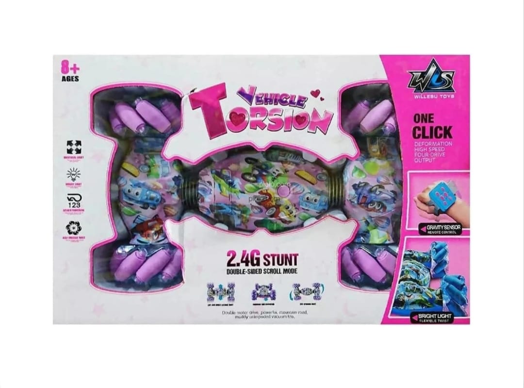 Remote control watch, 4WD racing car toy with four-way capability