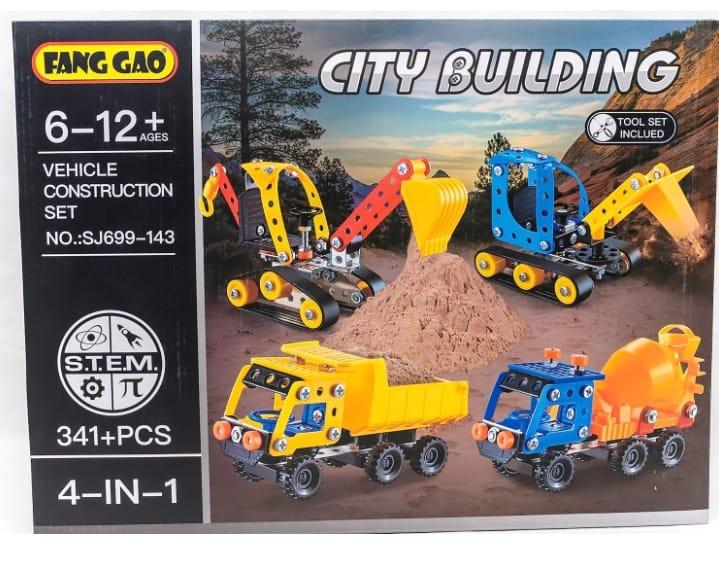 4-In-1 City Building Construction Set – 431 Pcs