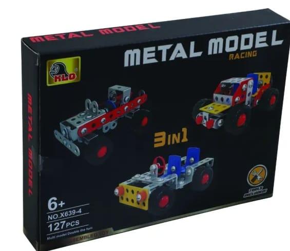 Metal Model Racing Kit 3-in-1 127- Piece DIY