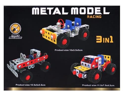 Metal Model Racing Kit 3-in-1 127- Piece DIY